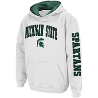 Youth Colosseum  White Michigan State Spartans 2-Hit Pullover Hoodie