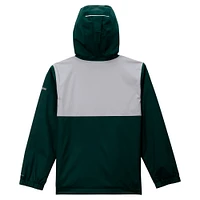 Youth Columbia Green Michigan State Spartans Rainy Fields Lined Omni-Tech Full-Zip Hoodie Jacket