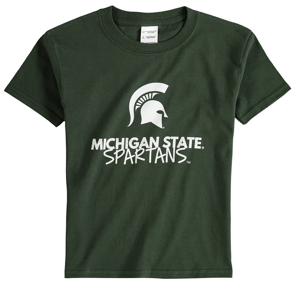 T-shirt vert à col rond Michigan State Spartans pour jeune