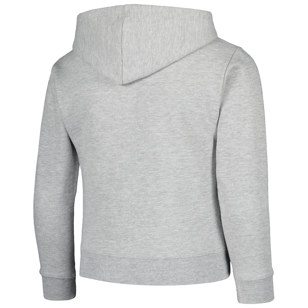 Youth League Collegiate Wear Heather Gray Michigan State Spartans Full-Zip Hoodie