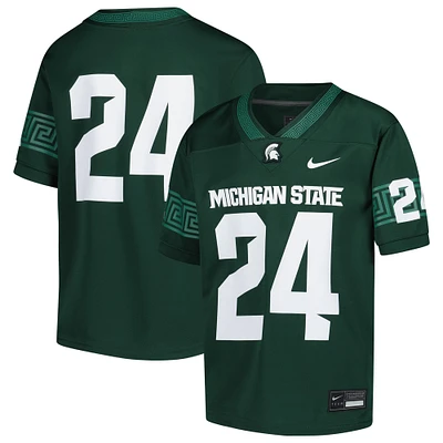 Maillot de jeu réplique vert pour jeunes Nike #24 Michigan State Spartans Untouchable