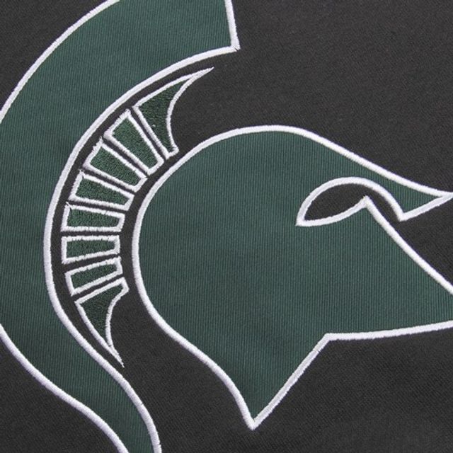 Sweat à capuche avec grand logo Michigan State Spartans pour jeunes Stadium Athletic Charcoal