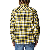 Columbia  Maize Michigan Wolverines Flare Gun Flannel Long Sleeve Shirt