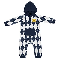 Infant Colosseum Navy Michigan Wolverines The Dealio Hoodie Romper