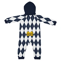 Infant Colosseum Navy Michigan Wolverines The Dealio Hoodie Romper