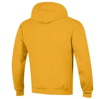 Men's Champion  Maize Michigan Wolverines Arch Over Logo Pullover Hoodie