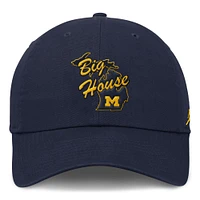 Men's Jordan Brand  Navy Michigan Wolverines Performance Club Swoosh Adjustable Hat