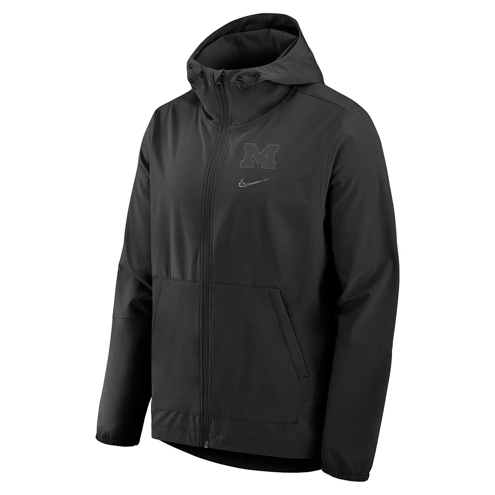 Men's Nike  Black Michigan Wolverines Performance Full-Zip Woven Jacket