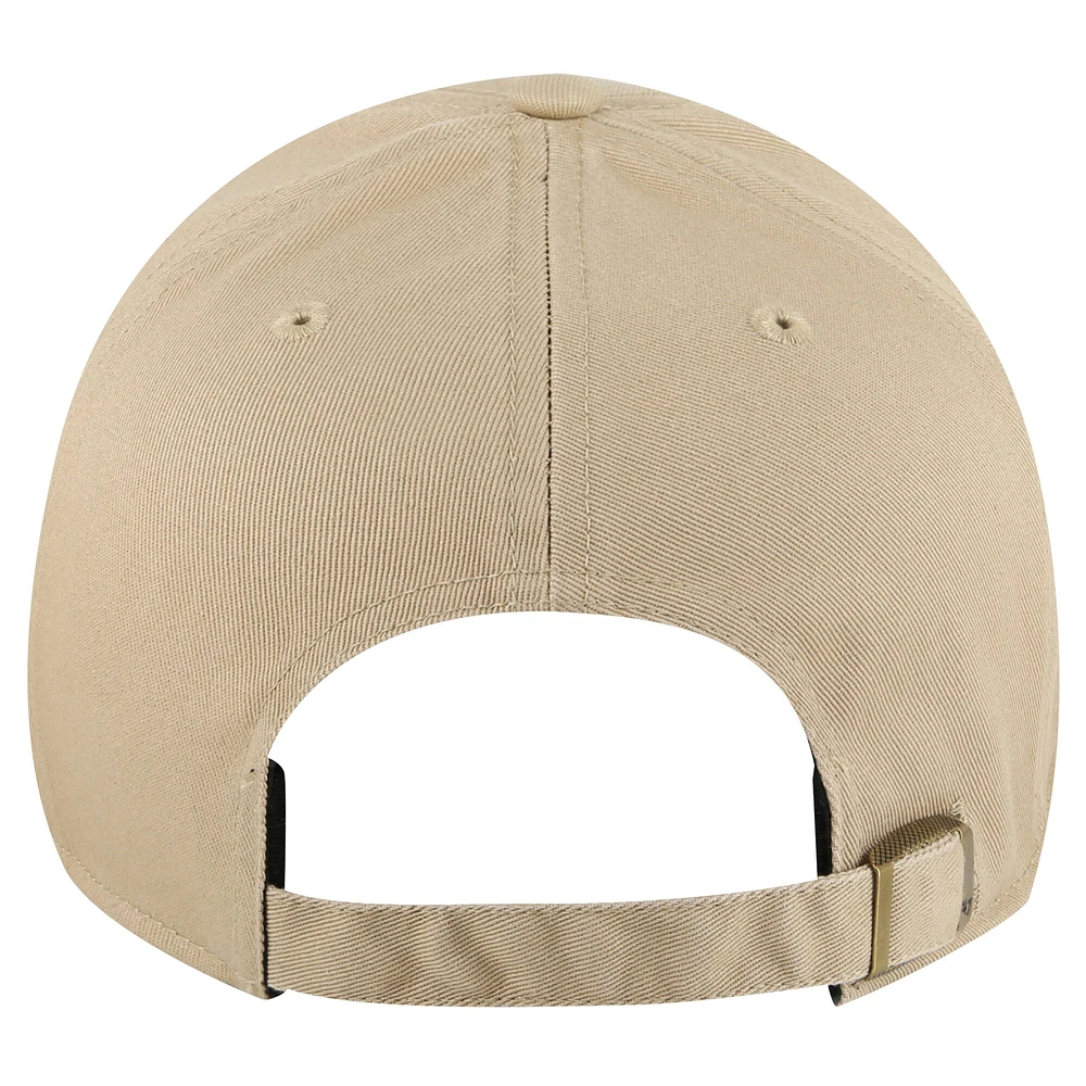 Men's '47 Khaki Michigan Wolverines Powell MVP Adjustable Hat