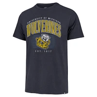 Men's '47 Navy Michigan Wolverines Double Header Franklin T-Shirt