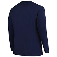 Champion Navy Michigan Wolverines Big & Tall Arch T-shirt à manches longues pour hommes