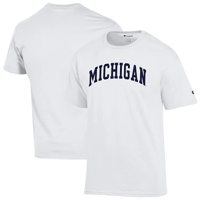 T-shirt blanc basique Arch pour homme, champion des Wolverines du Michigan