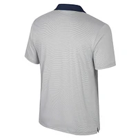 Men's Colosseum Gray Michigan Wolverines Tuck Striped Polo