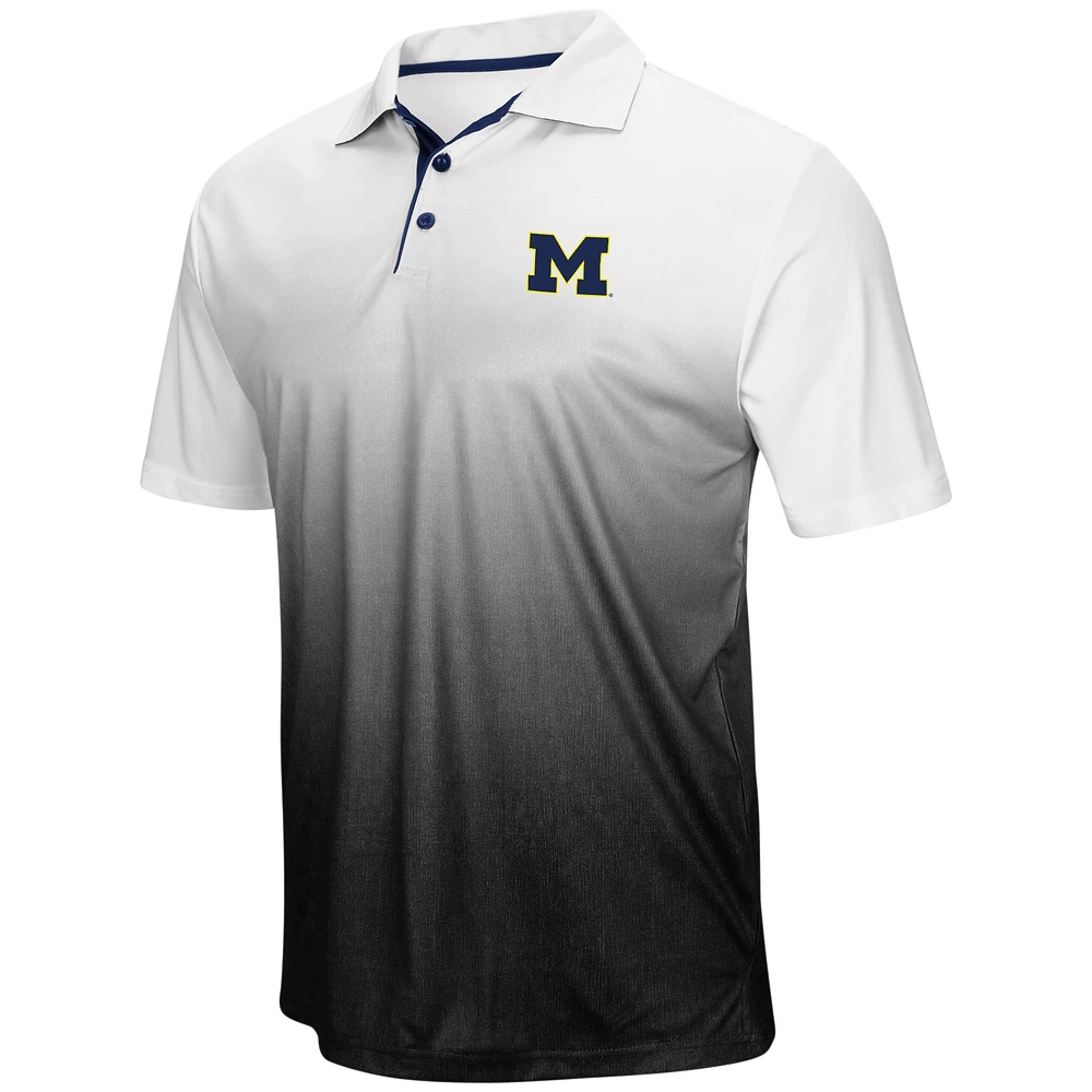 Men's Colosseum Heathered Gray Michigan Wolverines Magic Team Logo Polo