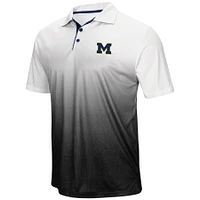 Men's Colosseum Heathered Gray Michigan Wolverines Magic Team Logo Polo