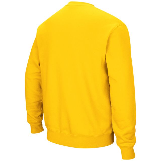 Colosseum Maize Michigan Wolverines Arch & Logo Crew Neck Sweat-shirt pour homme