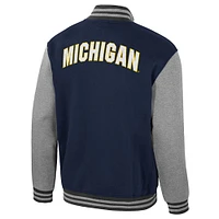 Men's Colosseum  Navy Michigan Wolverines Ambi-Turner Full-Zip Varsity Jacket