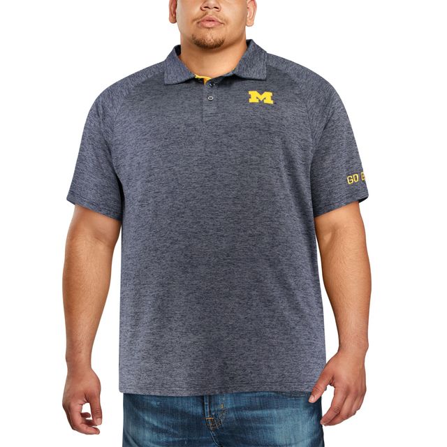Polo Colosseum Navy Michigan Wolverines Big & Tall Down Swing pour homme