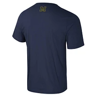 Men's Colosseum Navy Michigan Wolverines Color Pop Active Blend T-Shirt