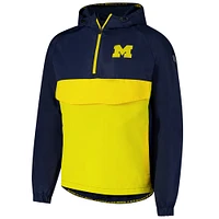 Men's Colosseum  Navy Michigan Wolverines Reloaded Anorak Half-Zip Jacket
