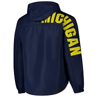 Men's Colosseum  Navy Michigan Wolverines Reloaded Anorak Half-Zip Jacket
