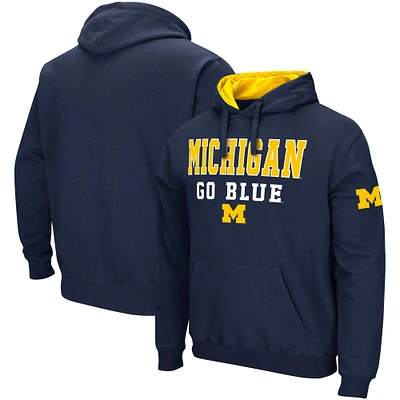 Sweat à capuche Colosseum Navy Michigan Wolverines Sunrise pour hommes