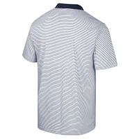 Men's Colosseum White/Black Michigan Wolverines Print Stripe Polo