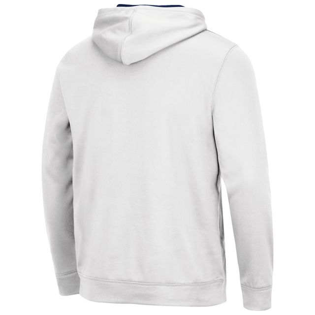 Sweat à capuche Colosseum Michigan Wolverines Slash Stack 2.0 pour homme, blanc