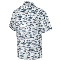 Men's Colosseum White Michigan Wolverines Spontaneous is Romantic Camp Button-Up Shirt