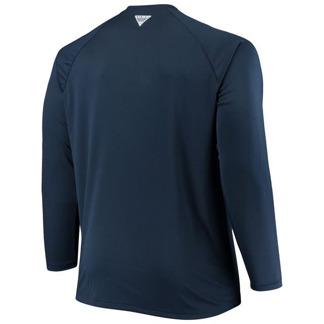 Columbia Navy Michigan Wolverines Big & Tall Terminal Tackle T-shirt à manches longues pour homme