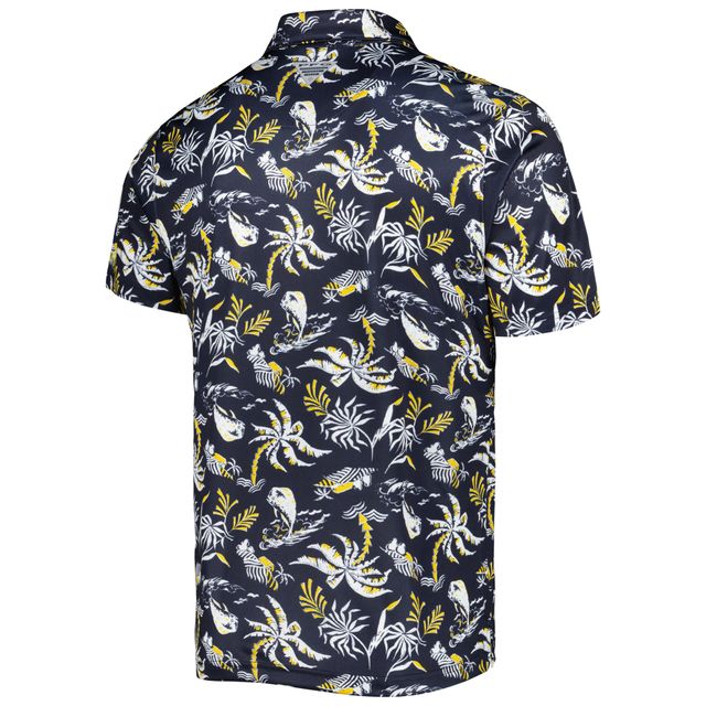 Polo pour homme Columbia Navy Michigan Wolverines Super Terminal Tackle Omni-Shade