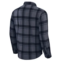 Men's Darius Rucker Collection by Fanatics Navy Michigan Wolverines Relaxed Fit Plaid Button-Up Shirt