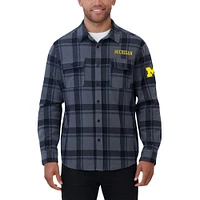 Men's Darius Rucker Collection by Fanatics Navy Michigan Wolverines Relaxed Fit Plaid Button-Up Shirt