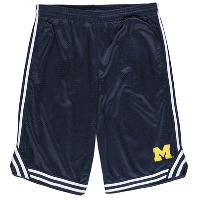 Short en maille à double rayure bleu marine Michigan Wolverines pour homme Fanatics