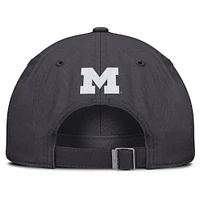 Casquette ajustable Jordan Brand Michigan Wolverines Campus Club pour homme, couleur anthracite
