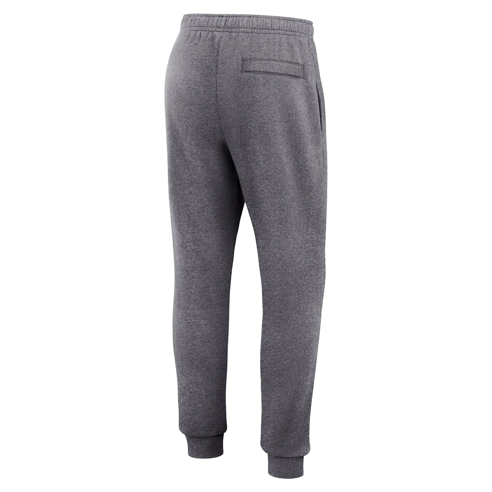 Men's Jordan Brand Heather Gray Michigan Wolverines Primetime Club Fleece Jogger Pants