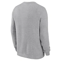 Men's Jordan Brand Heather Gray Michigan Wolverines Primetime Primary Stack Pullover Sweatshirt