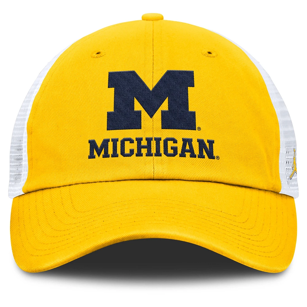 Men's Jordan Brand Maize Michigan Wolverines Club Trucker Adjustable Hat