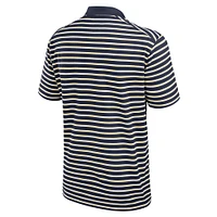 Men's Jordan Brand Navy/White Michigan Wolverines Primetime Victory Striped Performance Polo