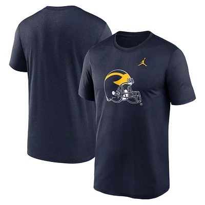 T-shirt Jordan Brand bleu marine pour homme avec logo alternatif Michigan Wolverines Primetime Legend