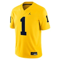 Men's Jordan Brand #1 Maize Michigan Wolverines Alternate Game Jersey