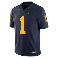 Men's Jordan Brand #1 Navy Michigan Wolverines Game Jersey