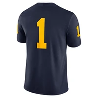 Men's Jordan Brand #1 Navy Michigan Wolverines Game Jersey
