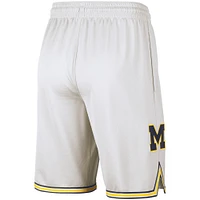 Men's Jordan Brand White Michigan Wolverines Replica Team Basketball Shorts