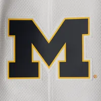 Men's Jordan Brand White Michigan Wolverines Replica Team Basketball Shorts