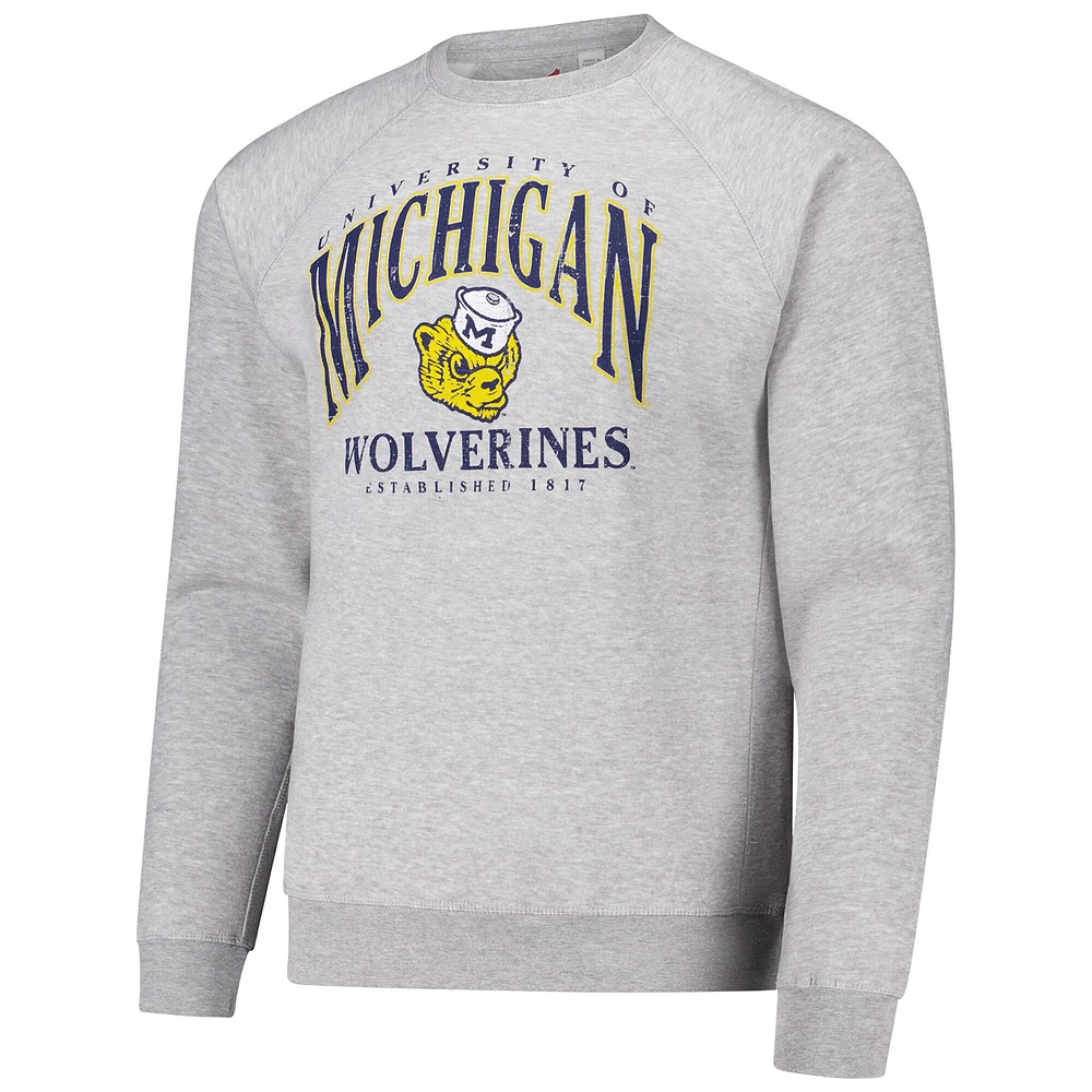 Sweat-shirt à enfiler Tall Arch Essential 2.0 gris chiné pour homme de la ligue universitaire Michigan Wolverines