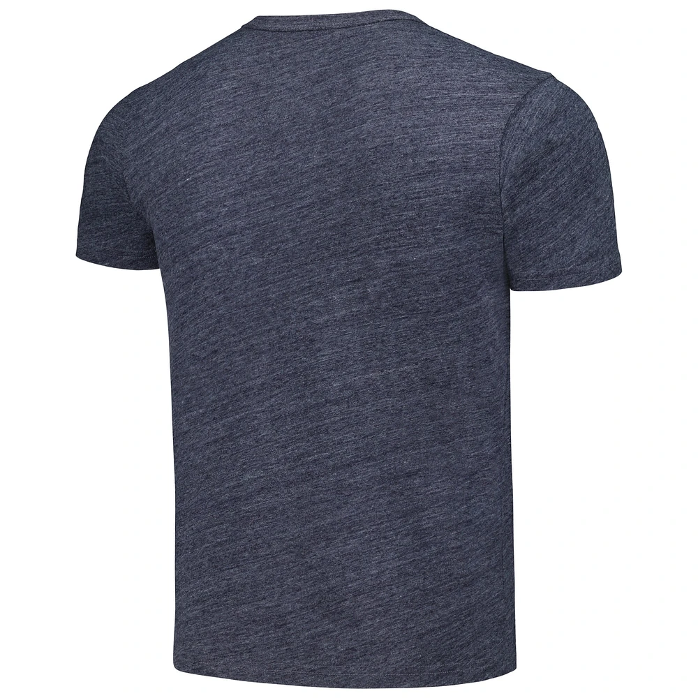 League Collegiate Wear pour hommes Heather Navy Michigan Wolverines Bendy Arch Victory Falls T-shirt tri-mélange