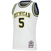 Men's Mitchell & Ness Jalen Rose White Michigan Wolverines 1991/92 Swingman Player Jersey