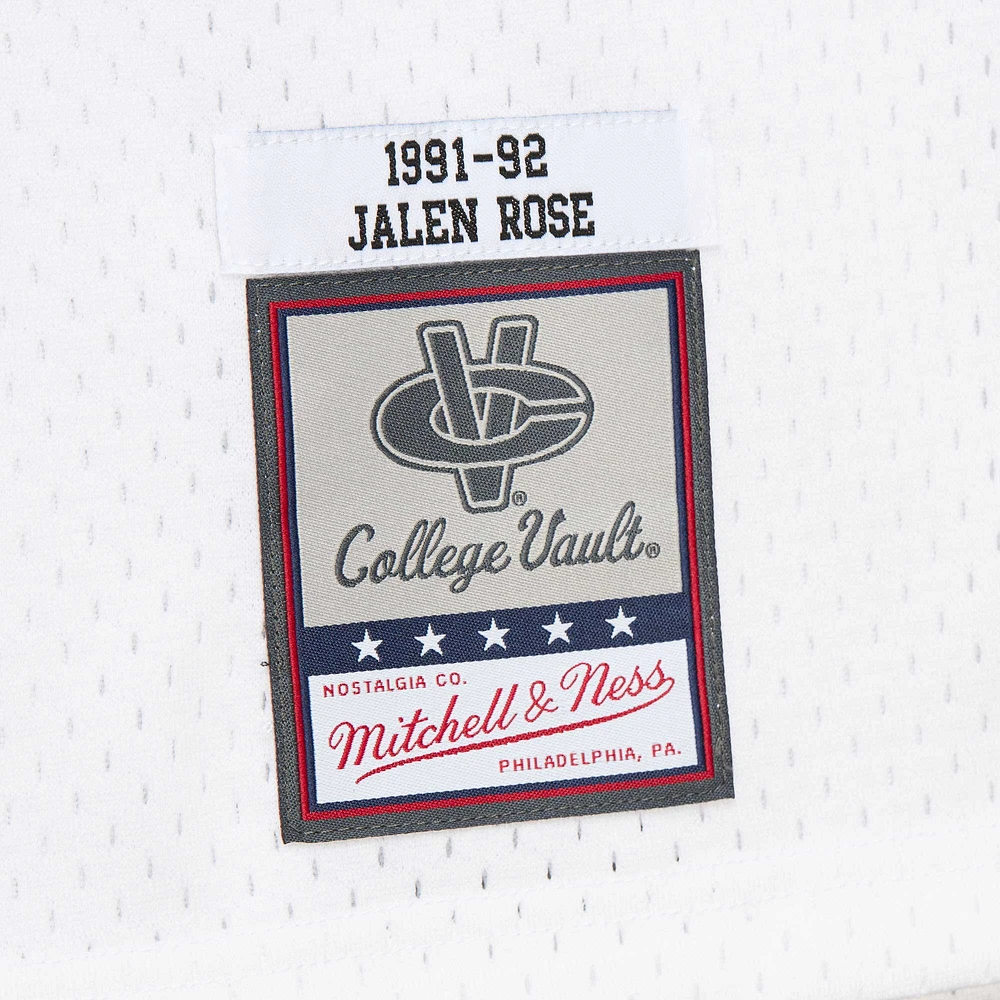 Men's Mitchell & Ness Jalen Rose White Michigan Wolverines 1991/92 Swingman Player Jersey