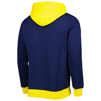Men's Mitchell & Ness Navy Michigan Wolverines Big Face Pullover Hoodie